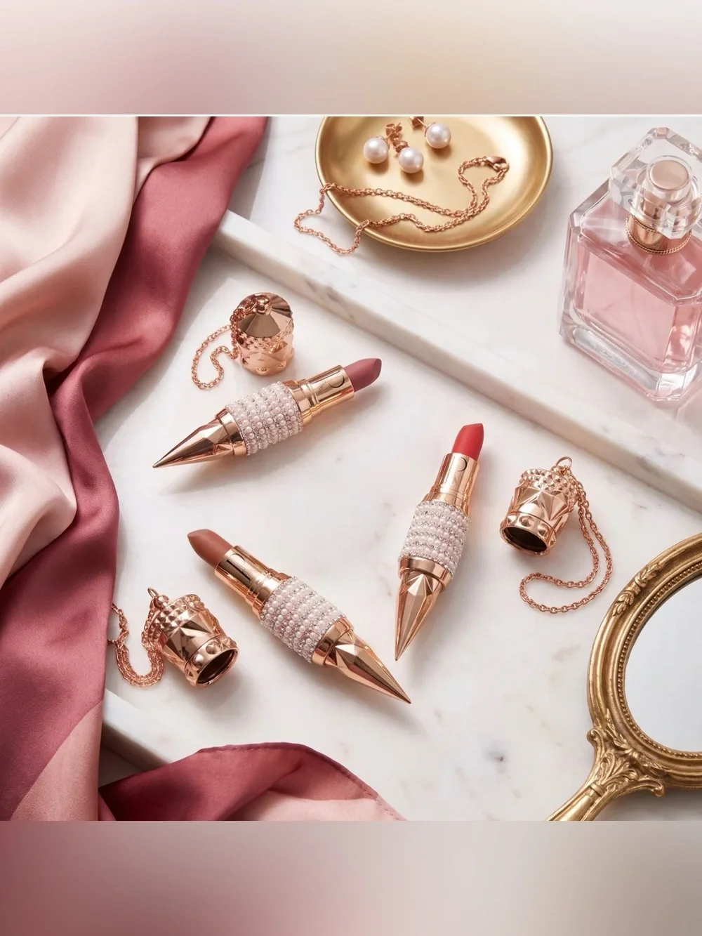 💎Enchanted Prestige Diamond Dark Rose Shiny Lipstick - Rose